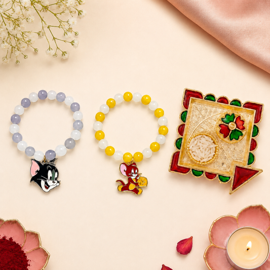 Tom & Jerry Bracelet Bro Kids Rakhi Set of 2 Designer Rakhi for Brother