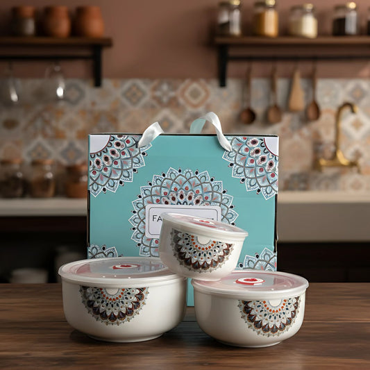 Tiny Shiny Chinese Ceramic Vacuum Sealed Bowls