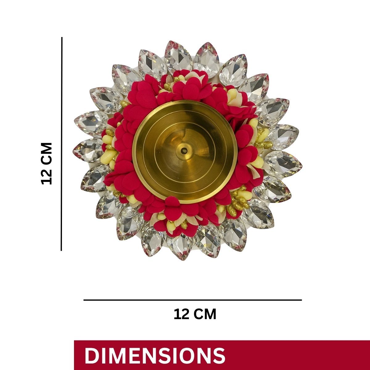 Brass Jyot Diya – Magenta | TinyShinygift