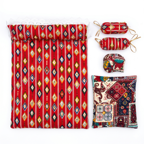 GopalLaddu Gopal ji Pure Cotton Bister Set Soft Fabric and Comfortable , Gadda , Size 0 to 6 (10X12), (Random Colour & Design)