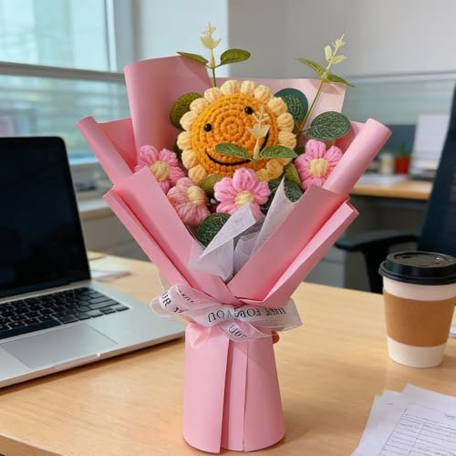 Crochet Sunflower Bouquet Decor
