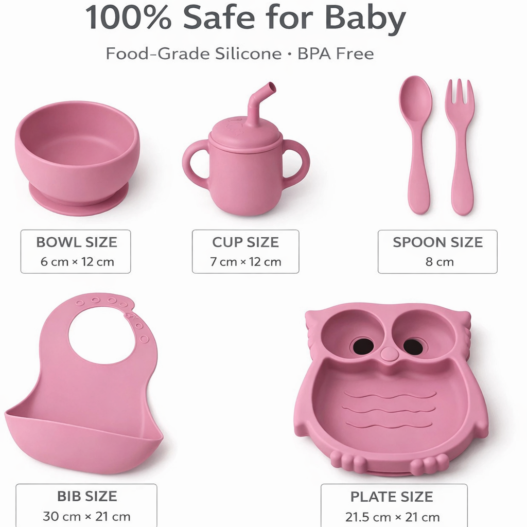 Silicone Baby Feeding Set 6 Pcs