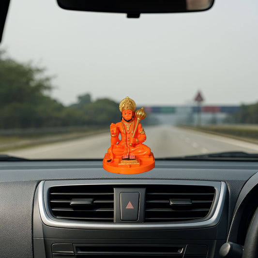 Tiny Shiny Hanuman Ji Murti Idol Blessing with Gada