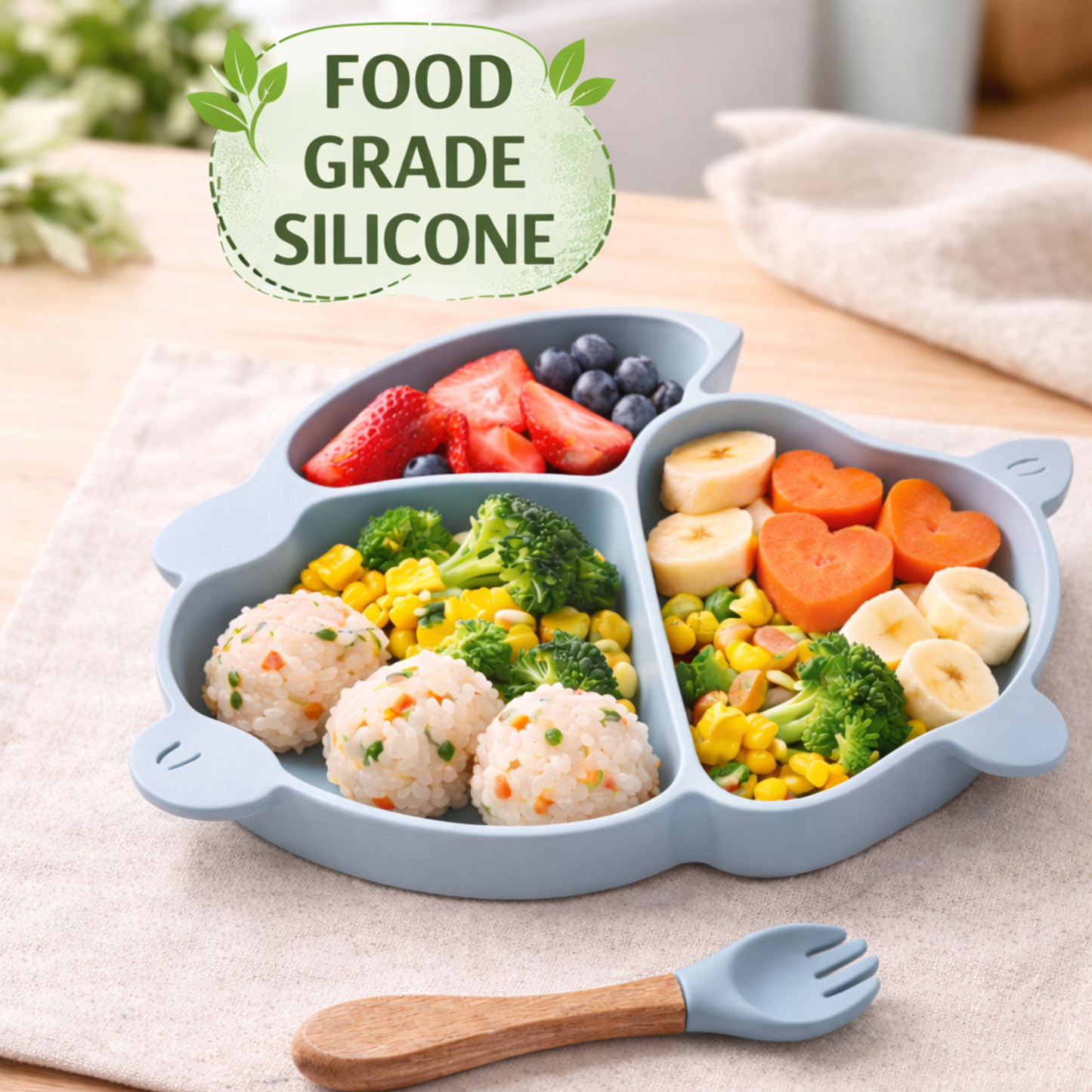 Silicone Baby Feeding Set Pack of 3