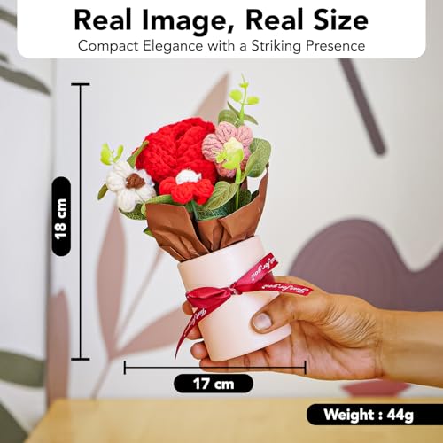 Crochet Red Rose Bouquet (Small)