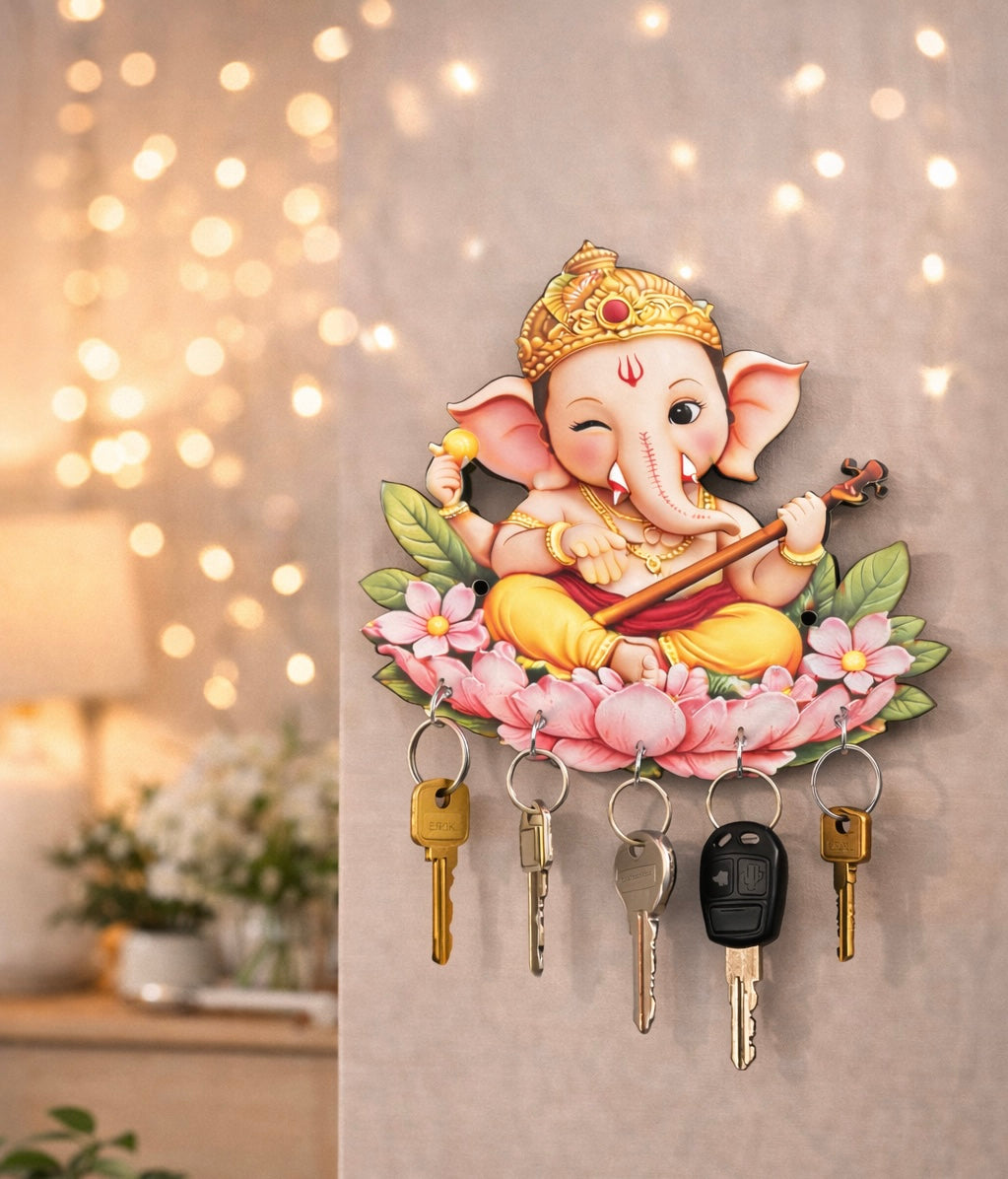 Baby Ganesha Key Holder Wall Stand