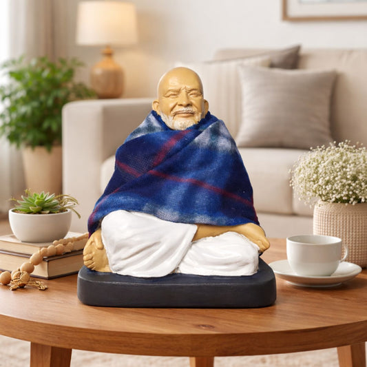 Neem Karoli Baba Sitting Statue 17 cm