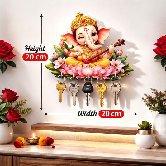 Baby Ganesha Key Holder Wall Stand