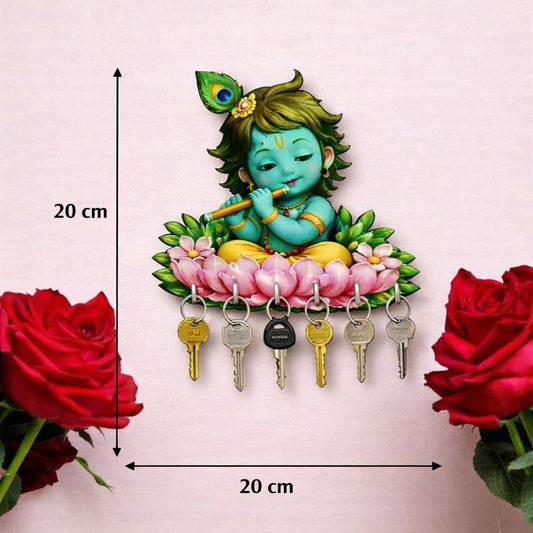 Baby Krishna Key Holder Wall Mount
