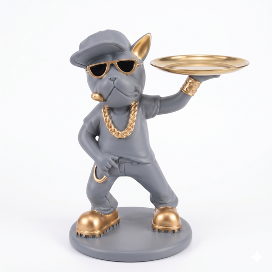 Urban Street-Style Frenchie Storage Tray | Modern Bulldog Desk Organizer