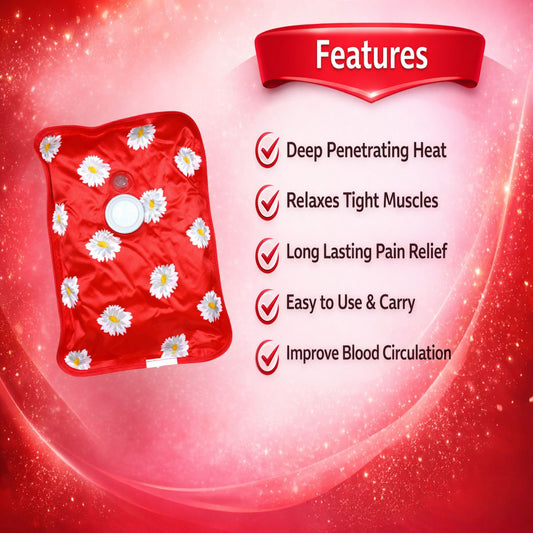 Hot Water Bag Care Heating Bag Gel For Pain Relief Heat Pad Electric For Pain Relief Electric Heating Pad For Back Pain Men & Women With Charging Cord(Multicolour)