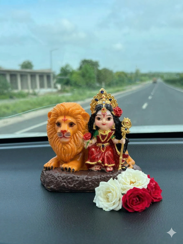 Maa Durga Idol with Lion 8 cm