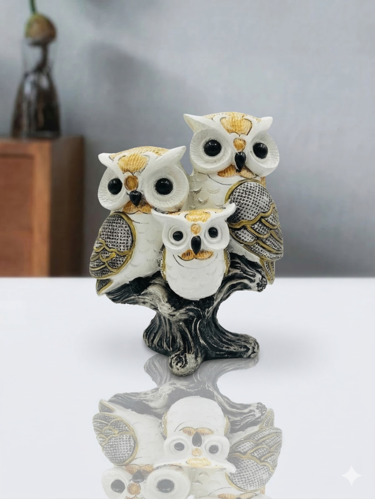 Owl Resin Showpiece for Home Decor