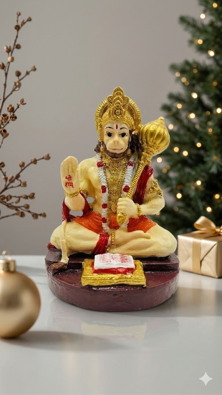 Hanuman Idol with Gada 9.5 cm