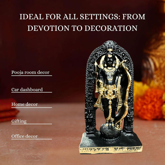 Tiny Shiny Ram Lala Idol Murti Statue -7 Inch