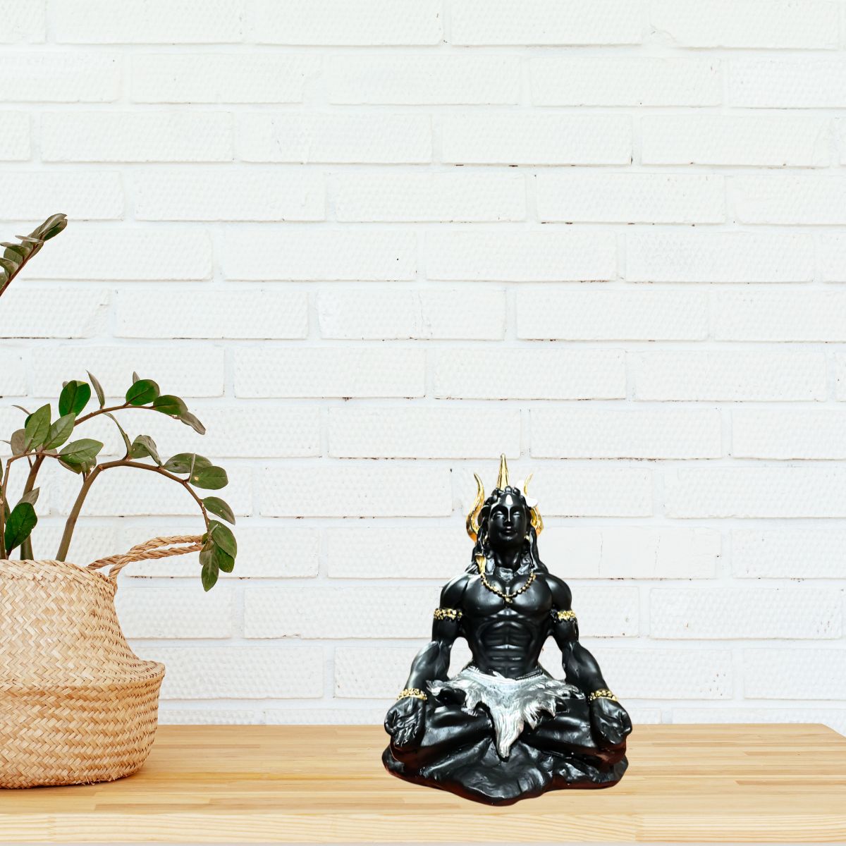 Tiny Shiny Adiyogi Shiv Idol Statue 7 Inch
