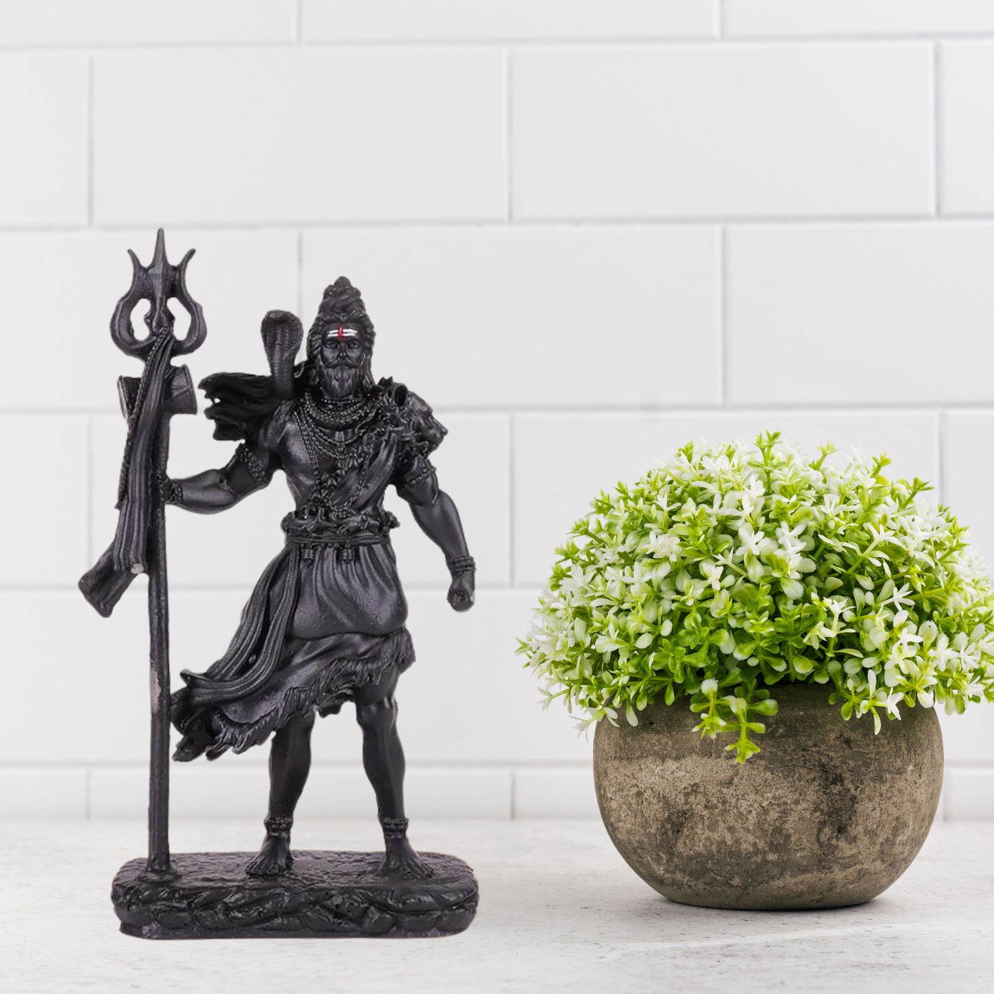 Tiny Shiny Standing Shiv Ji Statue Good Luck Gift