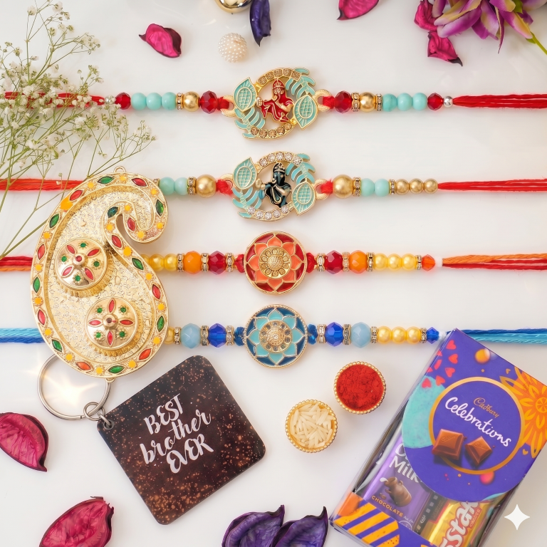 FOUR RAKHI SET