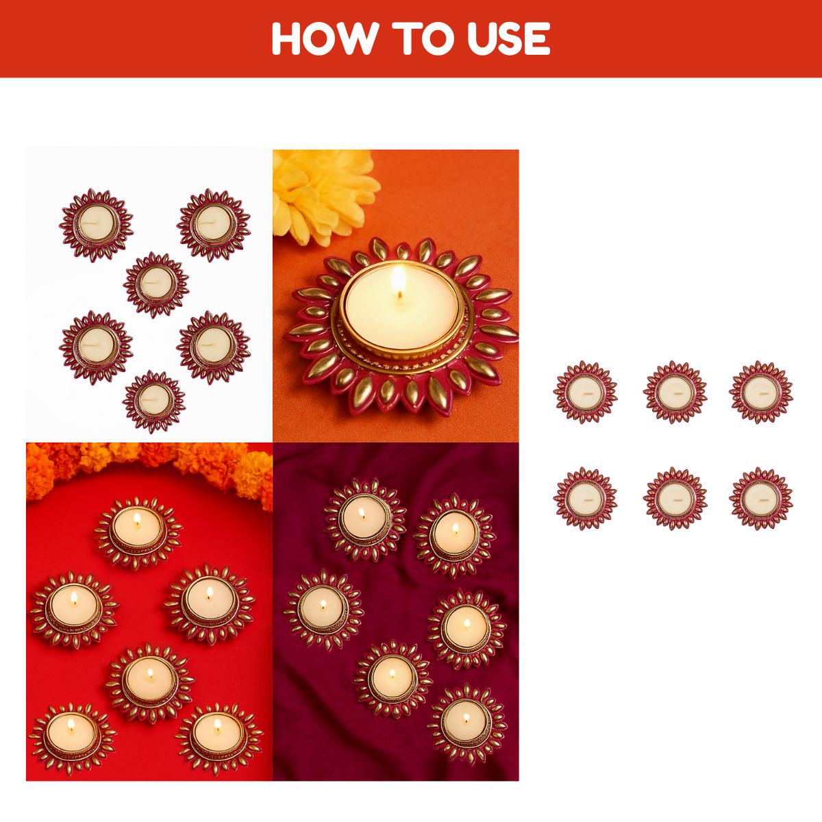 6Pc T-Light Holder Set