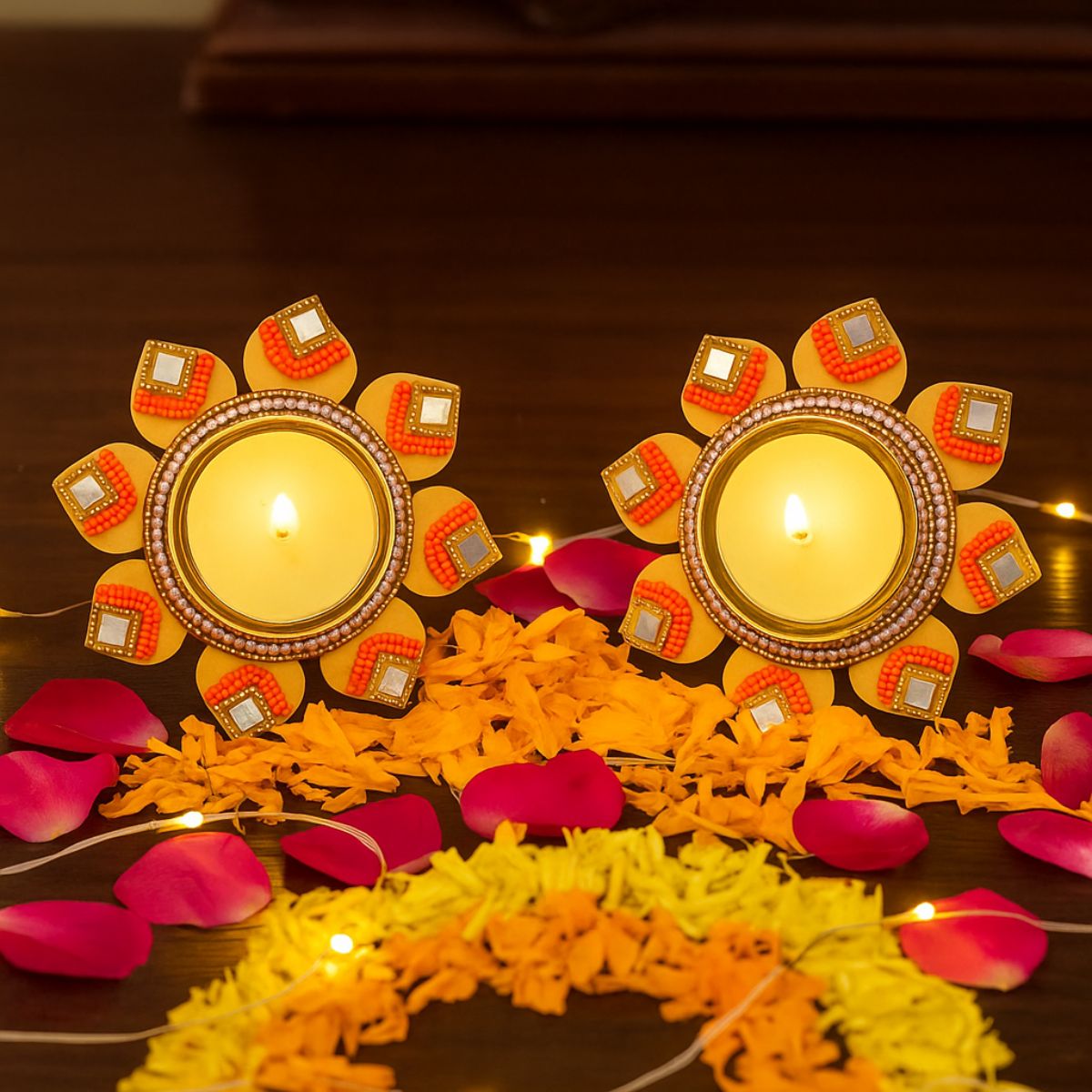 2Pc T-Light Holder Set