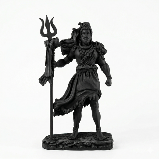 Lord Shiva Mahadev Standing Figurine with Trishul | Spiritual Home & Car Decor
