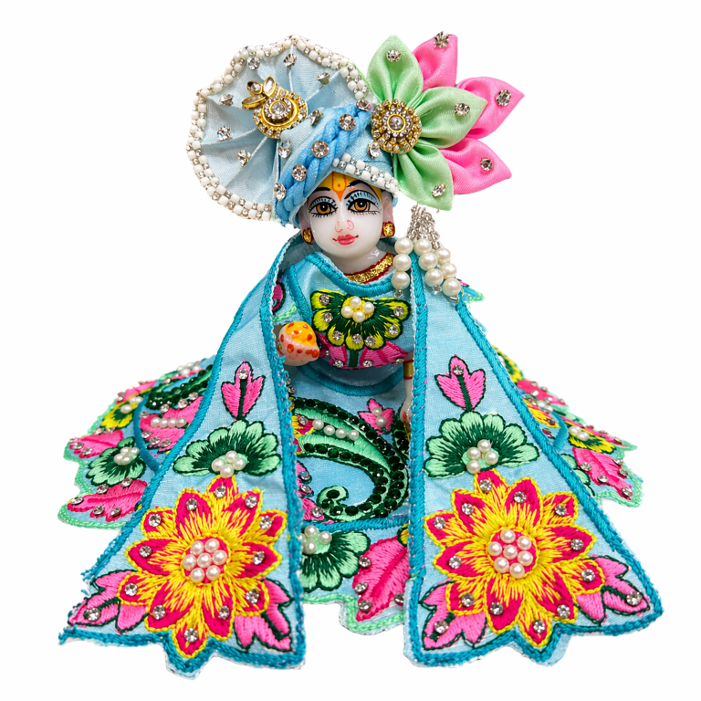 Tiny Shiny Laddu Gopal Poshak Thakur Ji Dress Heavy Designer Dress for Kanha Ji Fancy Dress for Bal Krishna Janmaasthmi Special for Ladoo Gopal Ji (Size- 0 to 5)