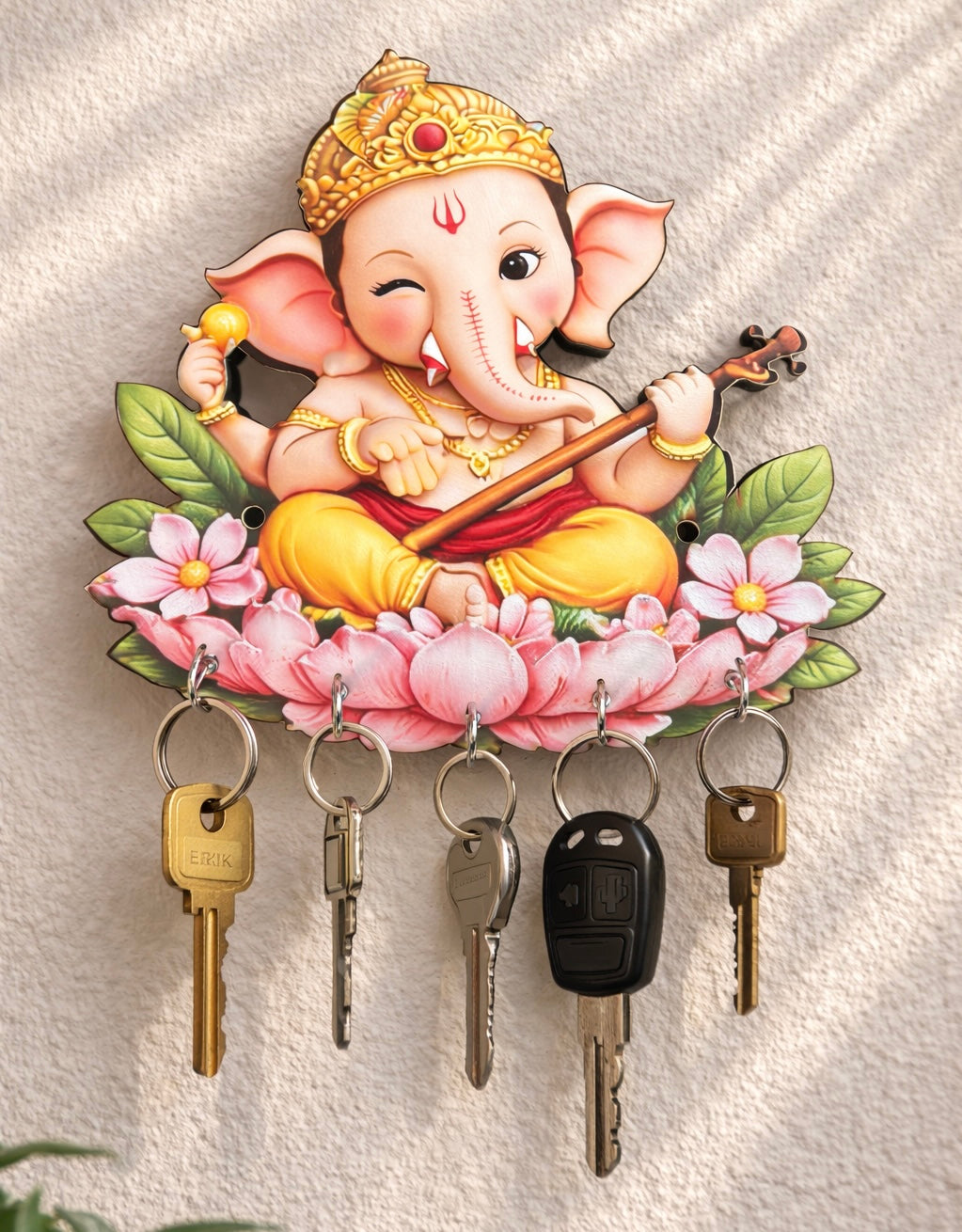 Baby Ganesha Key Holder Wall Stand