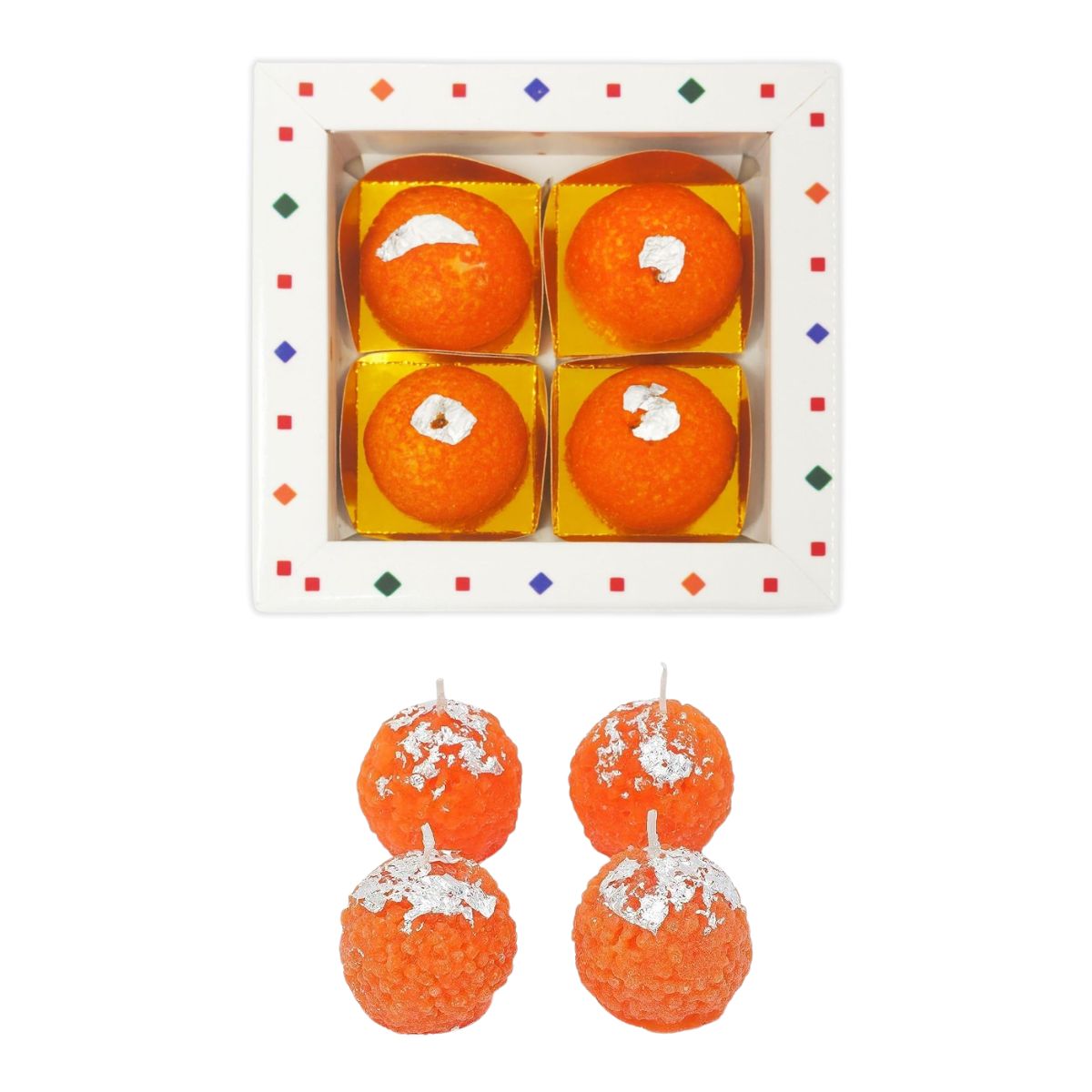 4pc Mootichoor Ladoo Candle Set