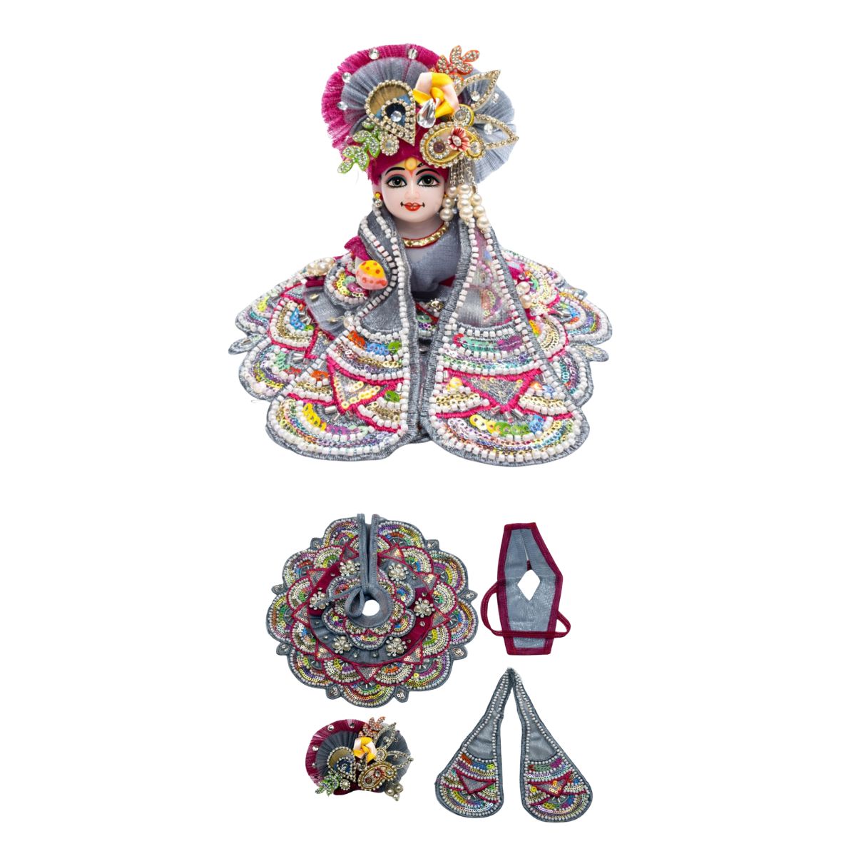 Tiny Shiny Kanha Ji Fancy Dress for Bal Krishna (Size 0 to 6)
