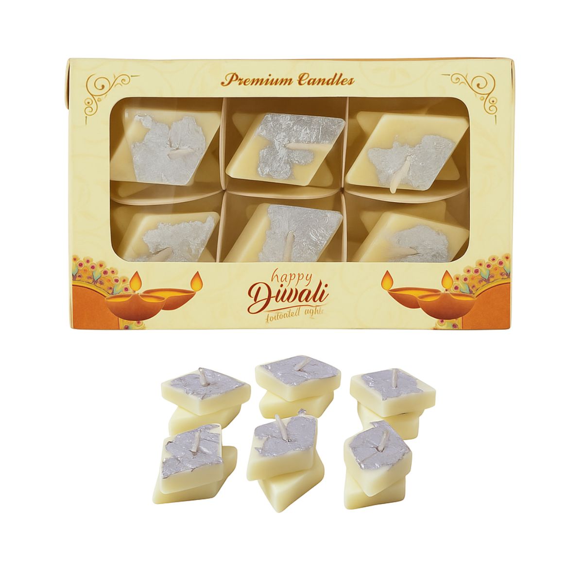 6PC Barfi Candle Set
