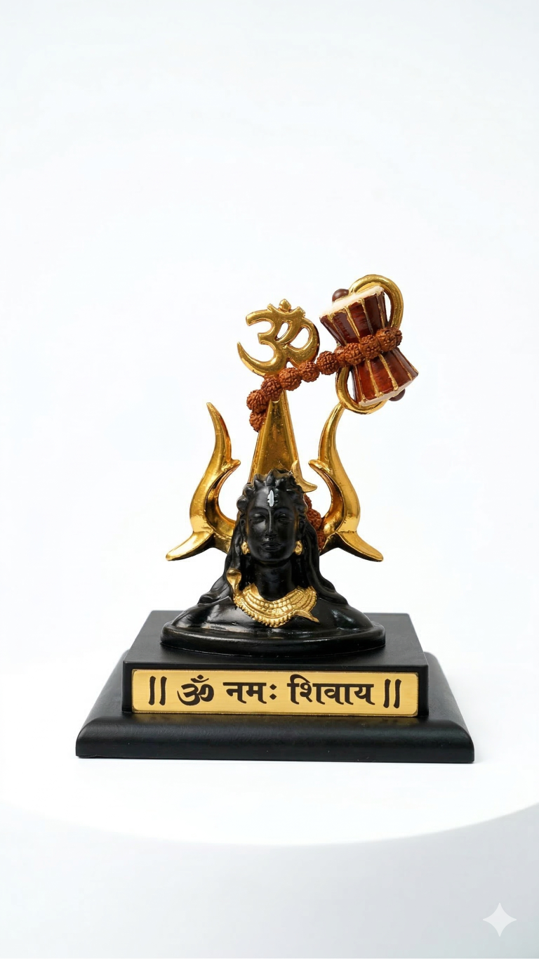 Shiva Idol with Trishul Damru 11 cm
