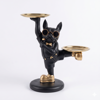Cool Bulldog Dual-Tray Storage Figurine | Quirky Home & Office Organizer