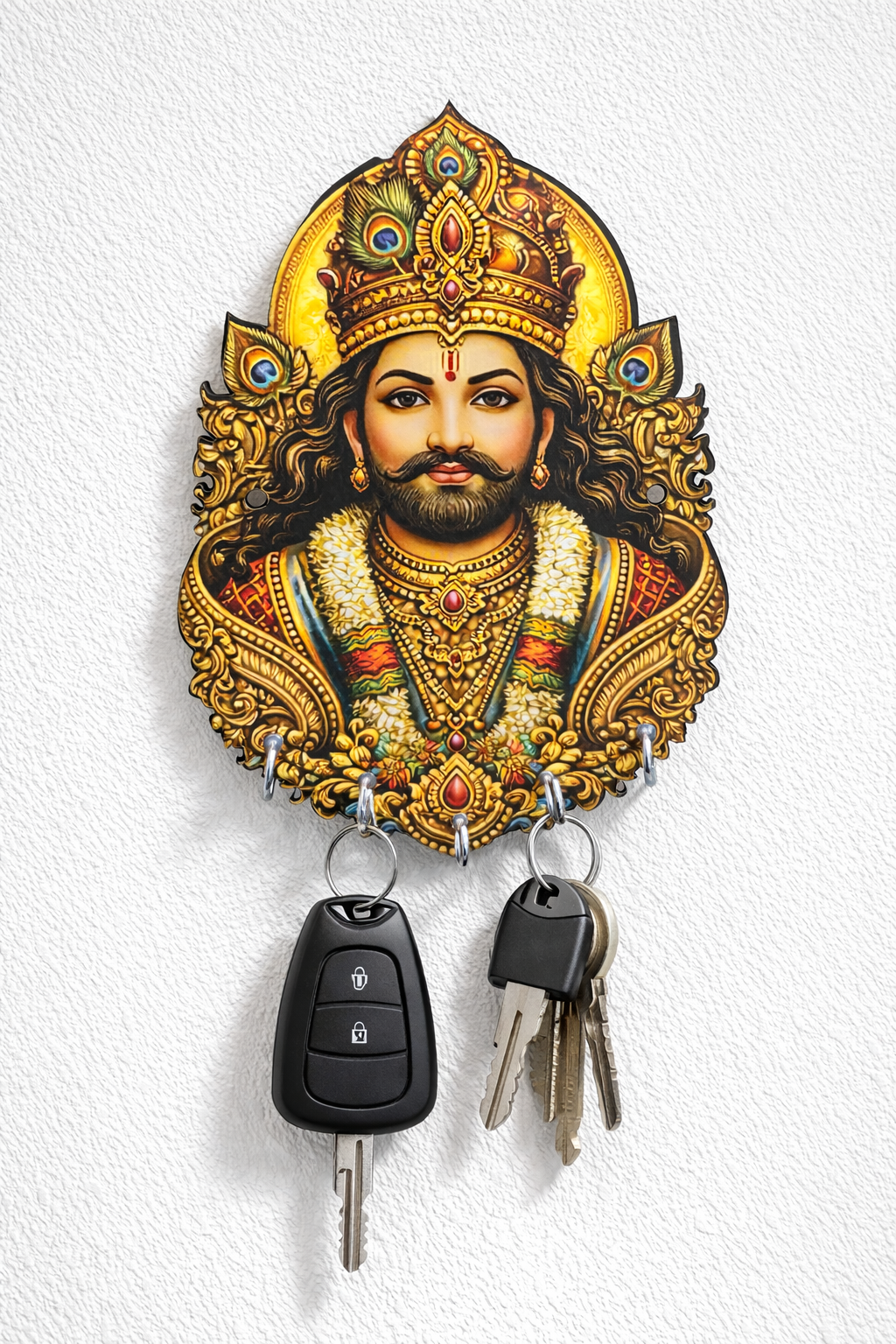Khatu Shyam MDF Key Holder Wall Mount