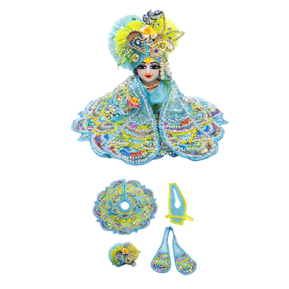 Tiny Shiny Kanha Ji Fancy Dress for Bal Krishna (Size 0 to 6)