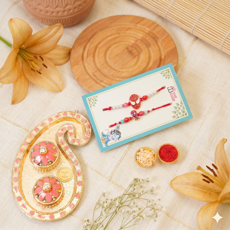 Kids Spider Hero Rakhi Set of 2 | Cartoon Designer Rakhi for Brother