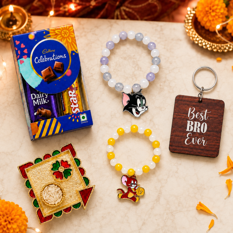 Tom & Jerry Bracelet Bro Kids Rakhi Set of 2 Designer Rakhi for Brother