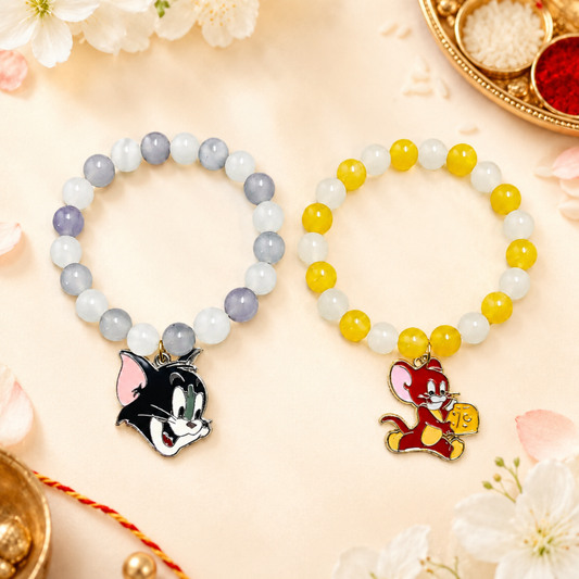 Tom & Jerry Bracelet Bro Kids Rakhi Set of 2 Designer Rakhi for Brother