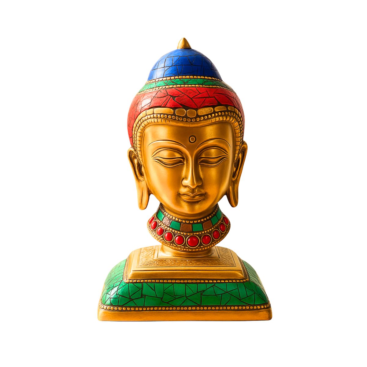 Metal Handicraft Buddha Head Statue