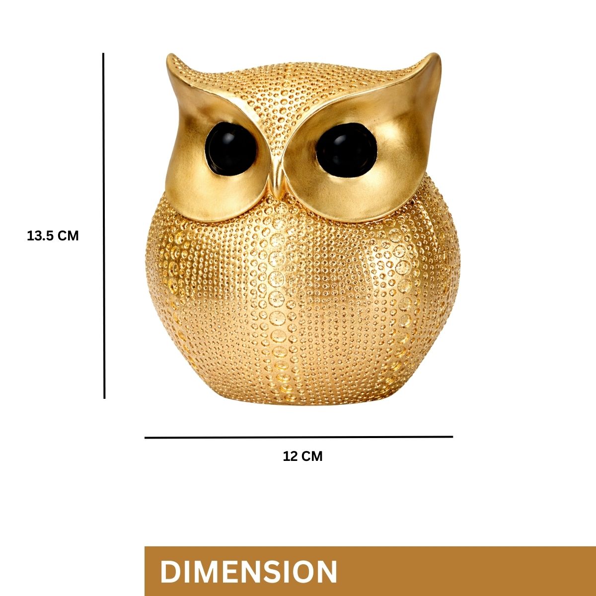 Tiny Shiny Golden Owl Showpiece for Home Decor – Handcrafted Resin Owl Statue for Living Room, Office Desk & Bookshelf – Modern Vastu Feng Shui Good Luck Figurine - image 2