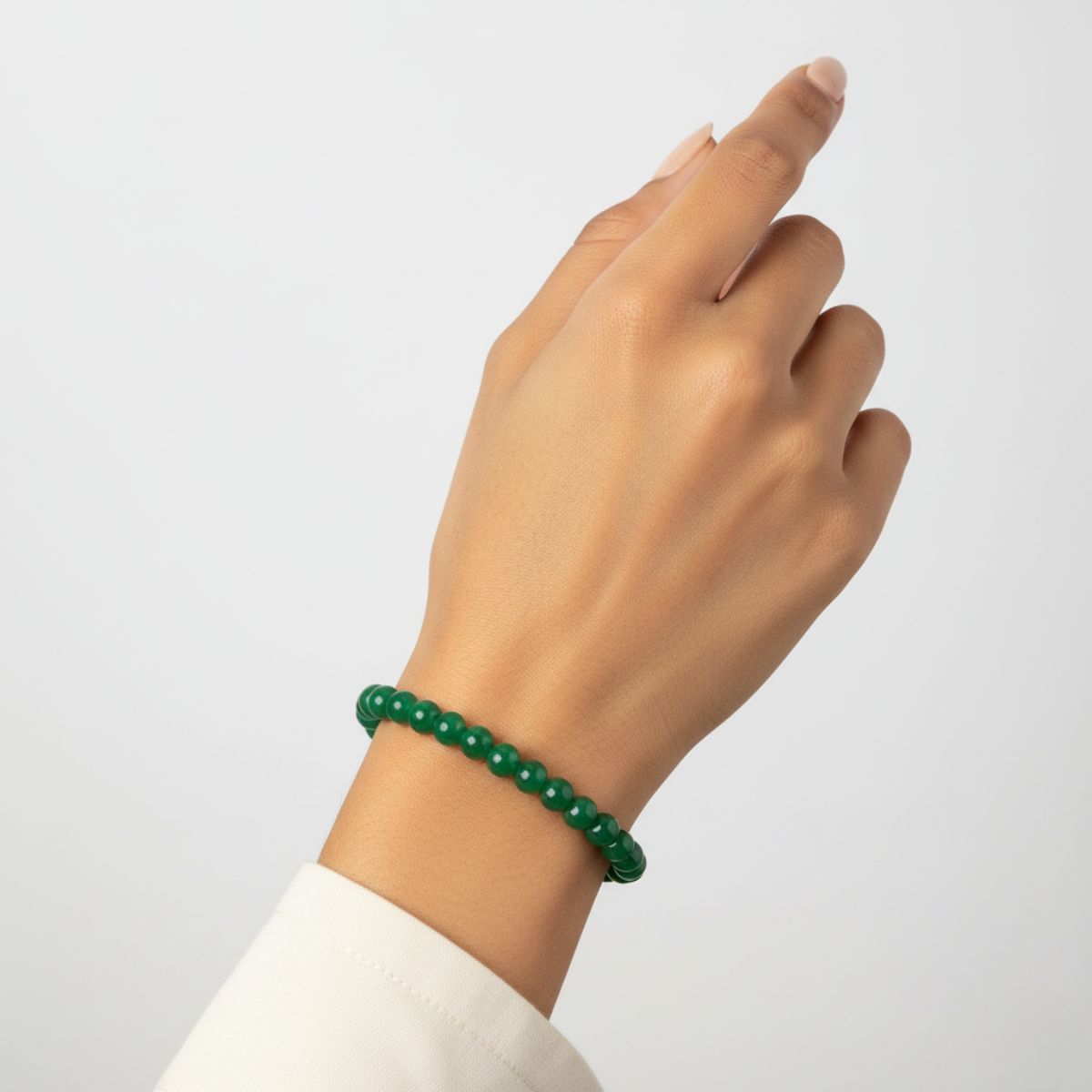 Green Jade Bracelet – Natural Jade Stone for Good Luck, Wealth & Positive Energy for Men & Women - image 2