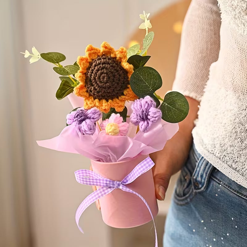 Crochet Flower Pot Bouquet