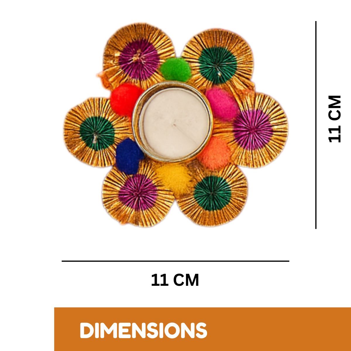 6PC T-Light Holder Set | Gota & Metal | Decorative Tealight Holders (TS-DD-NHK-25E)