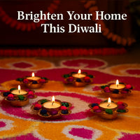 6PC T-Light Holder Set | Gota & Metal | Decorative Tealight Holders (TS-DD-NHK-25E)