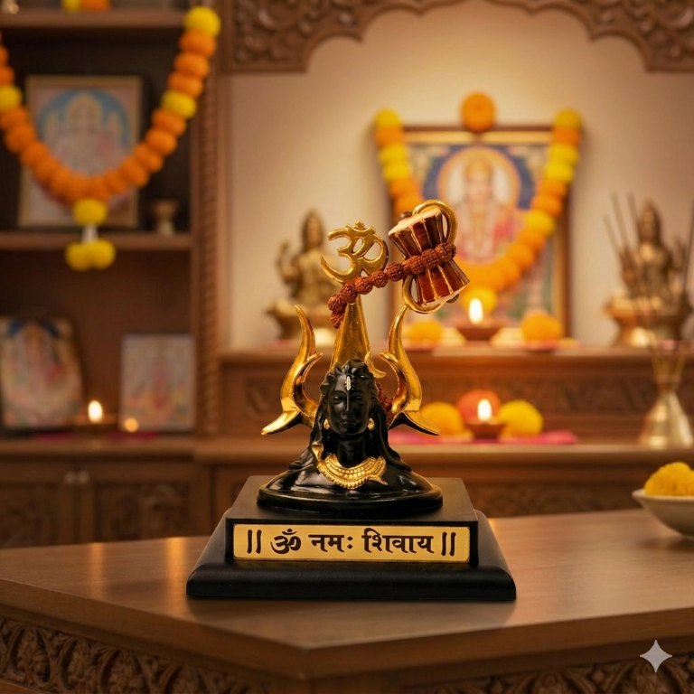 Shiva Idol with Trishul Damru 11 cm