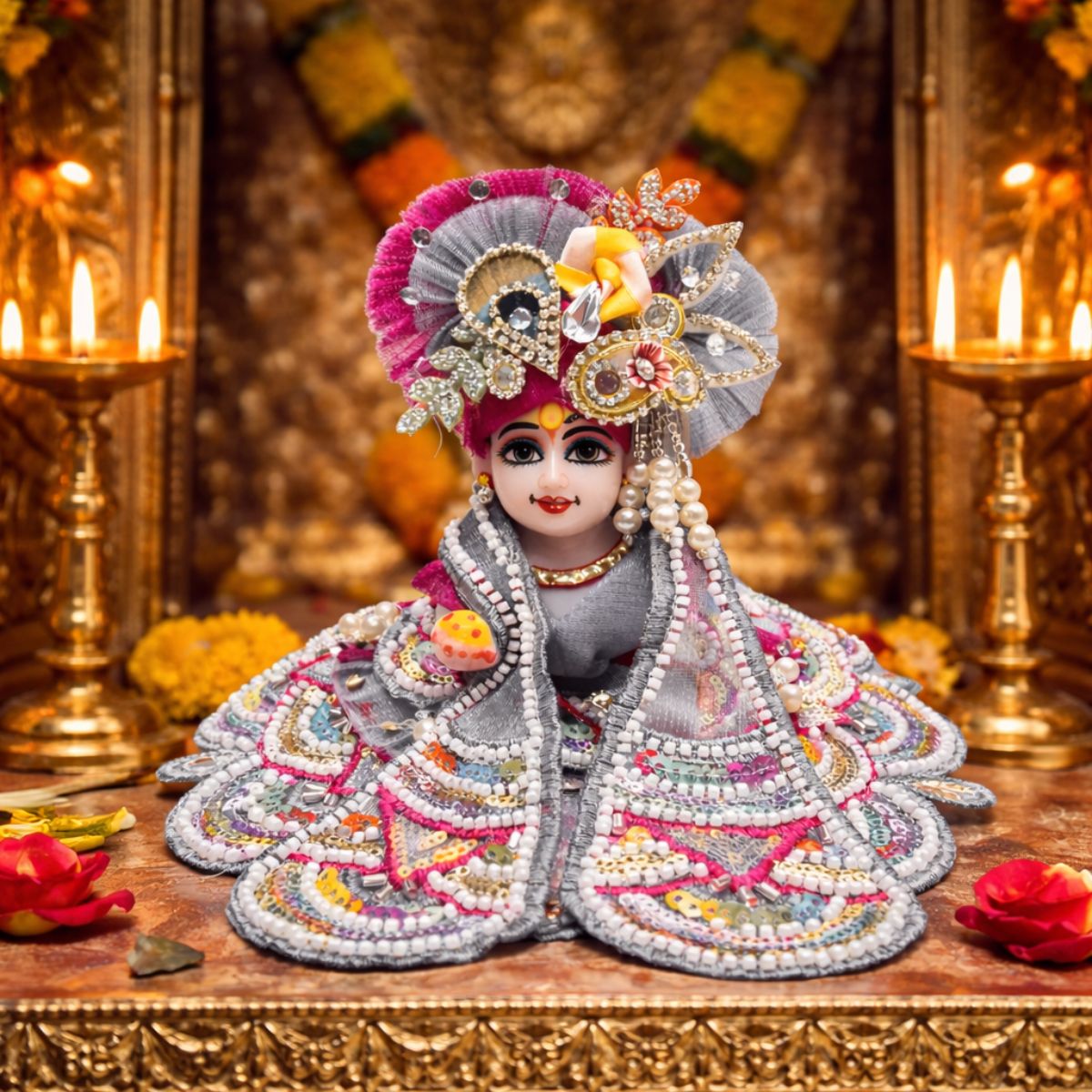 Tiny Shiny Kanha Ji Fancy Dress for Bal Krishna (Size 0 to 6)