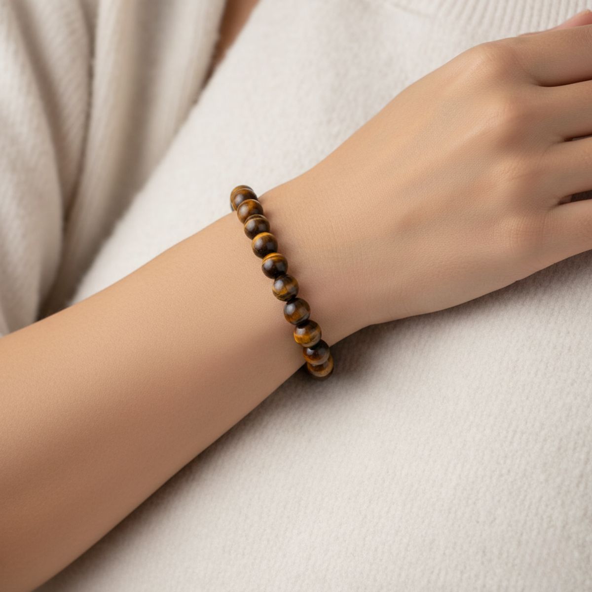 Tiny Shiny Tiger Eye Stone Bracelet
