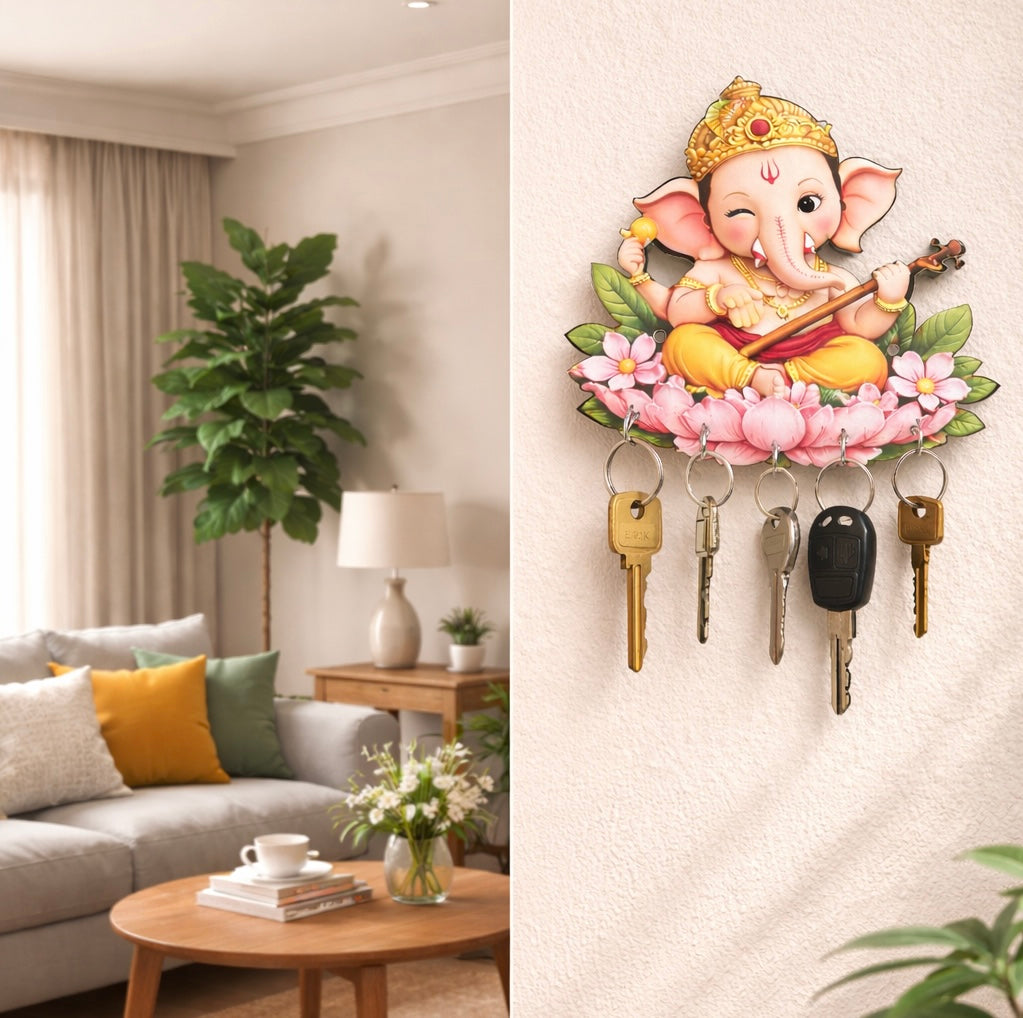 Baby Ganesha Key Holder Wall Stand