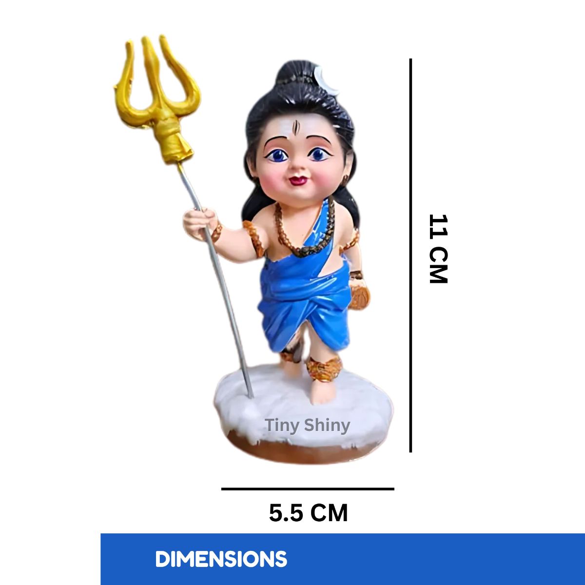 Tiny Shiny Baal Shiv JI Cute Littel Baal Shiv Idol Status Good Luck