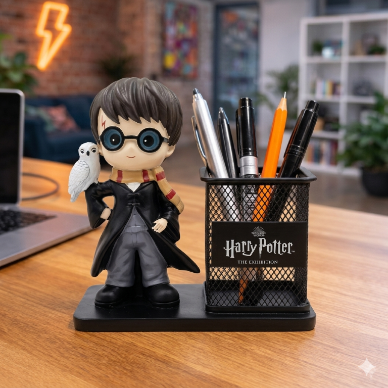 Harry Potter Collectible Harry & Hedwig Figurine Pen Holder