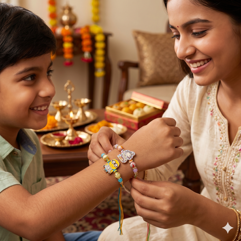 Unicorn & Minion Kids Rakhi Set of 2 Designer Rakhi for Brother